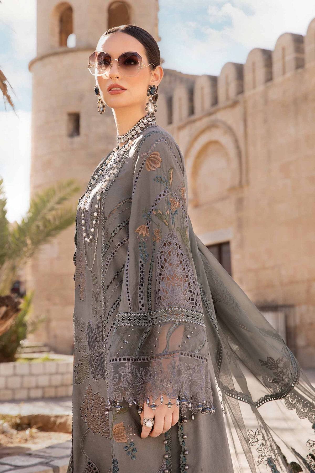 Maria B | Voyage a' Luxe Lawn | D-2407-B - Pakistani Designer Dress - by Maria B | Type: Luxury - 100% Original at Saira Sultan