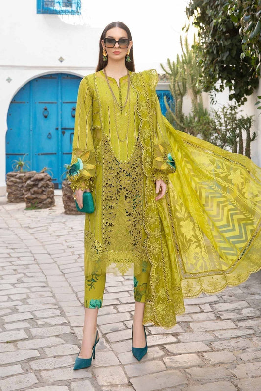 Maria B | Voyage a' Luxe Lawn | D-2408-A - Pakistani Designer Dress - by Maria B | Type: Luxury - 100% Original at Saira Sultan