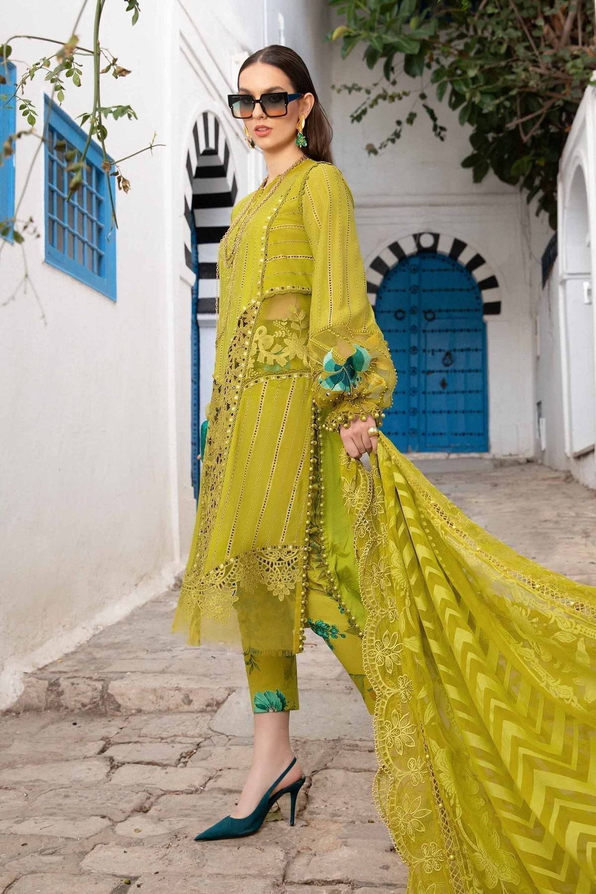 Maria B | Voyage a' Luxe Lawn | D-2408-A - Pakistani Designer Dress - by Maria B | Type: Luxury - 100% Original at Saira Sultan
