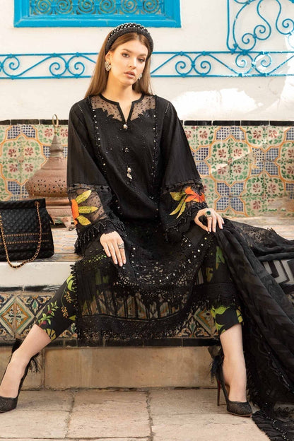 Maria B | Voyage a' Luxe Lawn | D-2408-B - Pakistani Designer Dress - by Maria B | Type: Luxury - 100% Original at Saira Sultan