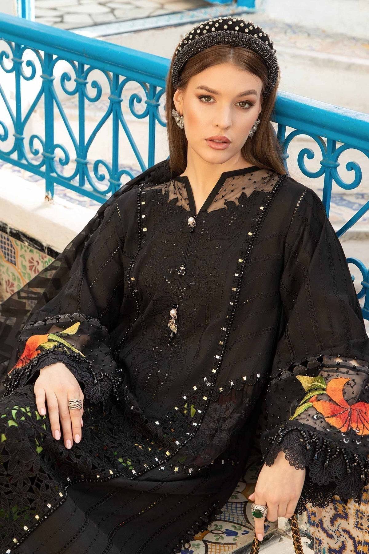 Maria B | Voyage a' Luxe Lawn | D-2408-B - Pakistani Designer Dress - by Maria B | Type: Luxury - 100% Original at Saira Sultan