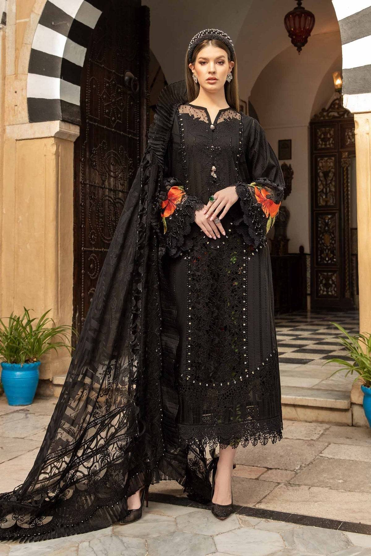 Maria B | Voyage a' Luxe Lawn | D-2408-B - Pakistani Designer Dress - by Maria B | Type: Luxury - 100% Original at Saira Sultan