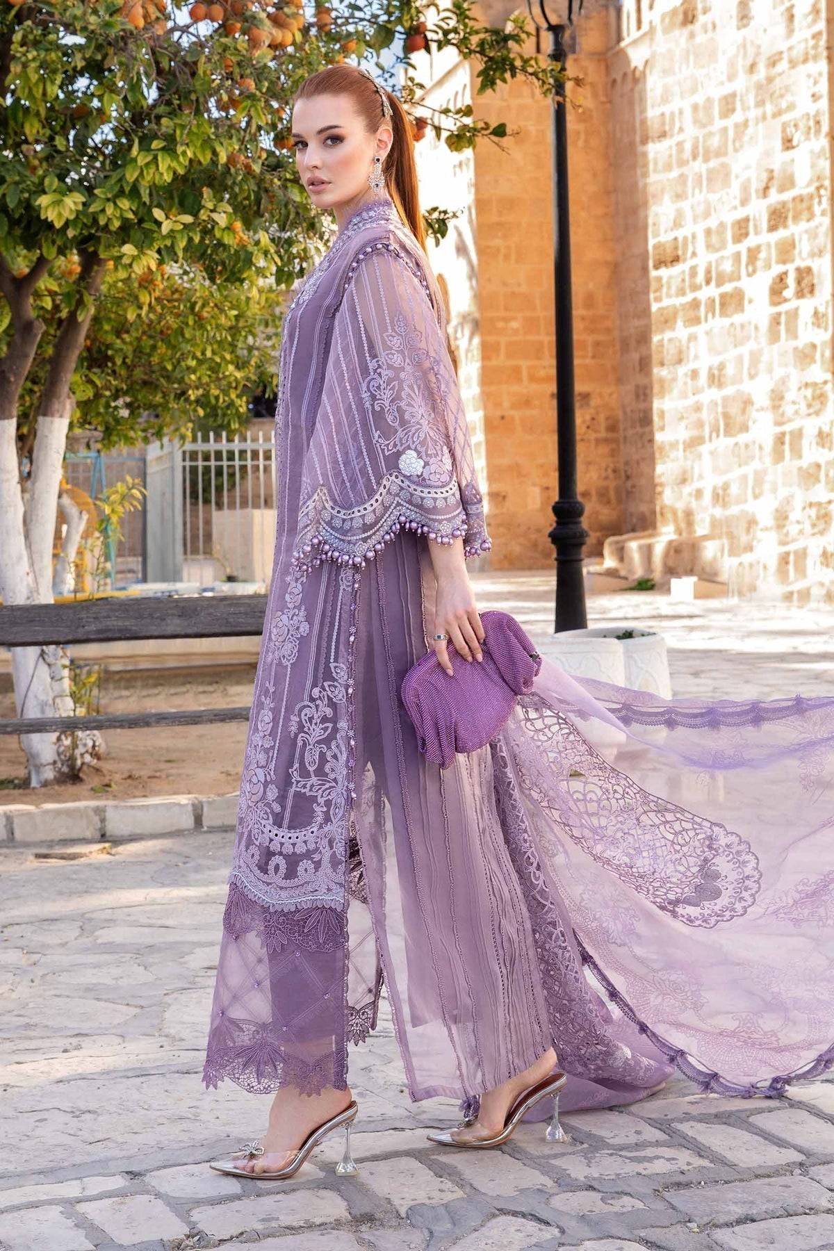 Maria B | Voyage a' Luxe Lawn | D-2401-A - Pakistani Designer Dress - by Maria B | Type: Luxury - 100% Original at Saira Sultan