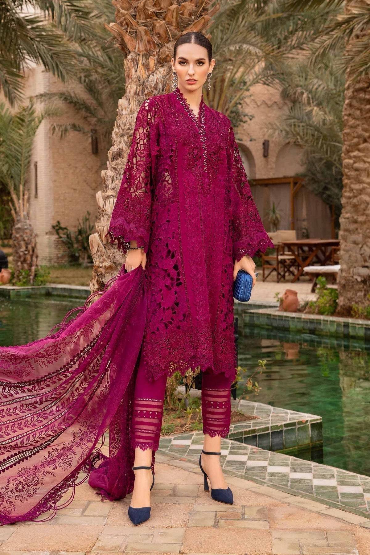 Maria B | Voyage a' Luxe Lawn | D-2409-B - Pakistani Designer Dress - by Maria B | Type: Luxury - 100% Original at Saira Sultan