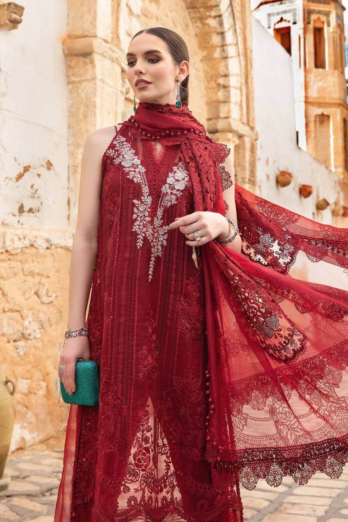 Maria B | Voyage a' Luxe Lawn | D-2401-B - Pakistani Designer Dress - by Maria B | Type: Luxury - 100% Original at Saira Sultan