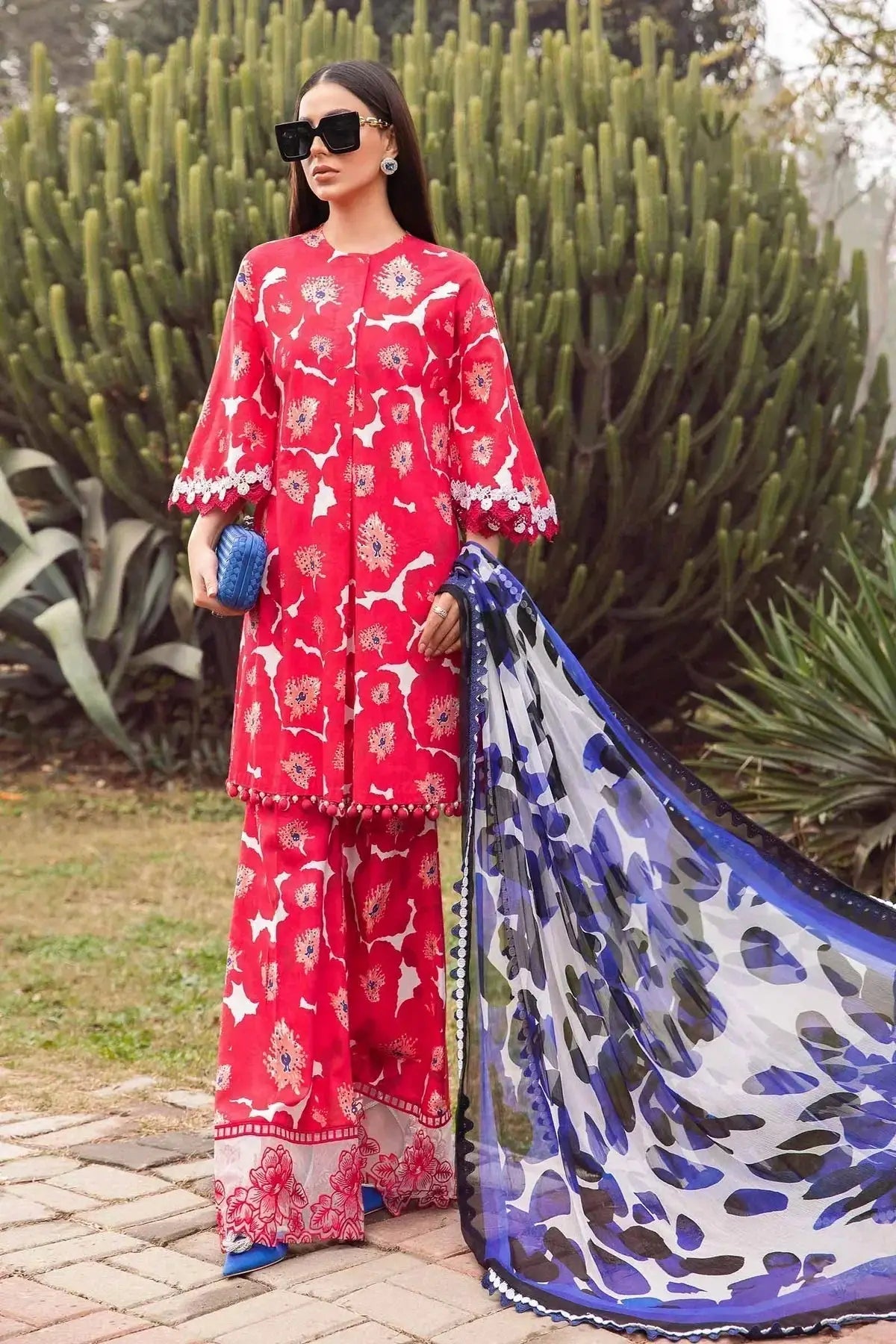 Maria B | M Prints Spring 24 | MPT-2112-A - Pakistani Designer Dress - by Maria B | Type: Luxury - 100% Original at Saira Sultan