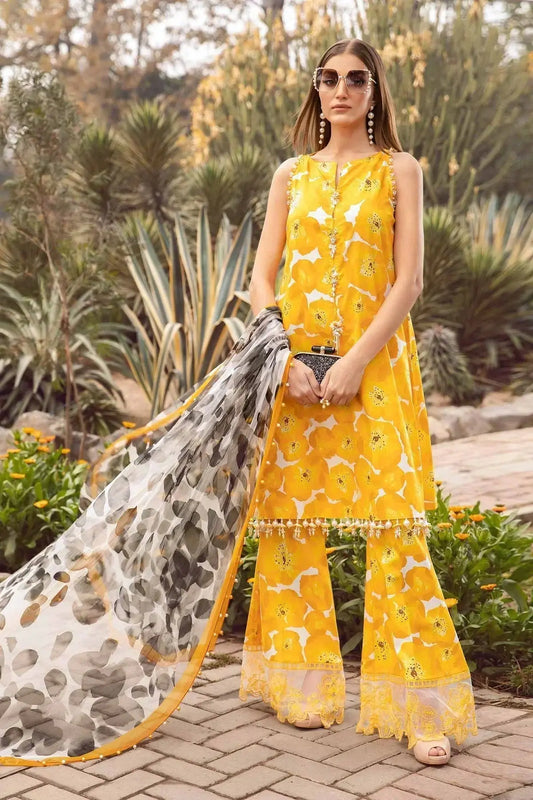 Maria B | M Prints Spring 24 | MPT-2112-B - Pakistani Designer Dress - by Maria B | Type: Luxury - 100% Original at Saira Sultan