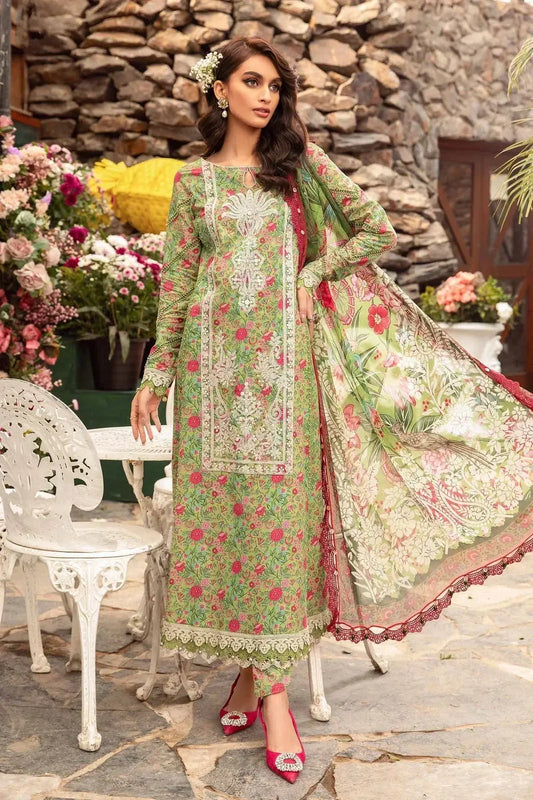 Maria B | M Prints Spring 24 | MPT-2113-B - Pakistani Designer Dress - by Maria B | Type: Luxury - 100% Original at Saira Sultan