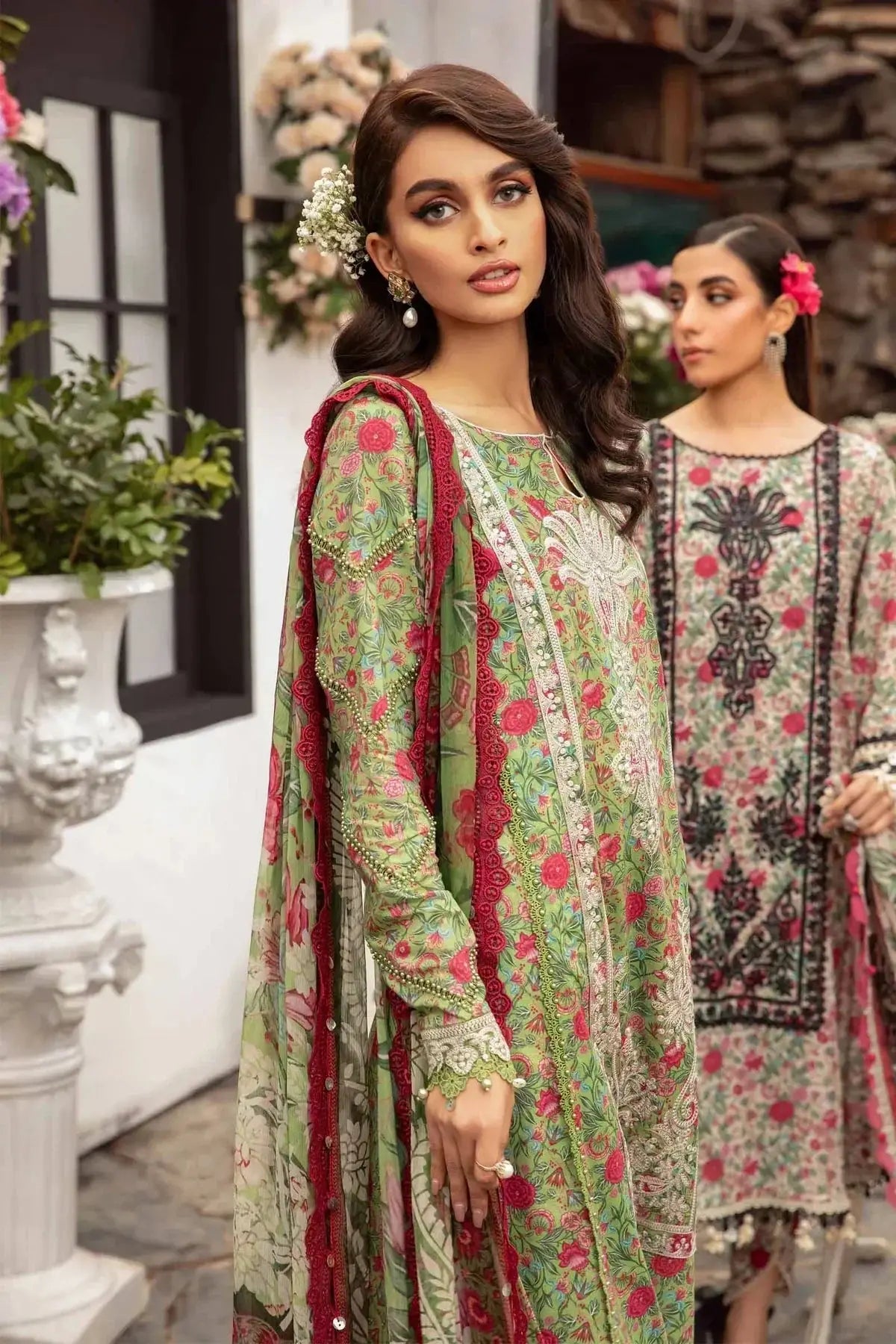 Maria B | M Prints Spring 24 | MPT-2113-B - Pakistani Designer Dress - by Maria B | Type: Luxury - 100% Original at Saira Sultan