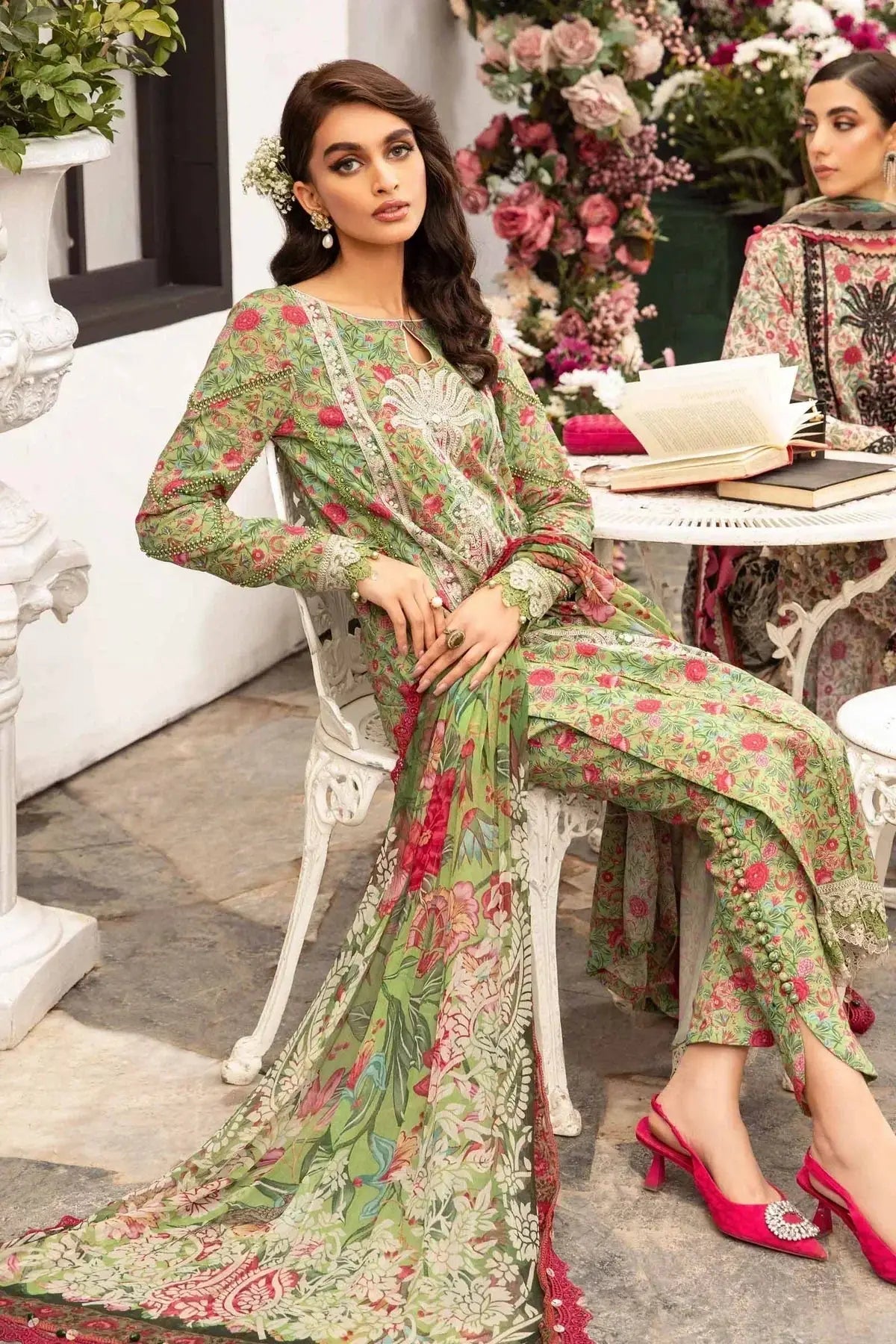 Maria B | M Prints Spring 24 | MPT-2113-B - Pakistani Designer Dress - by Maria B | Type: Luxury - 100% Original at Saira Sultan