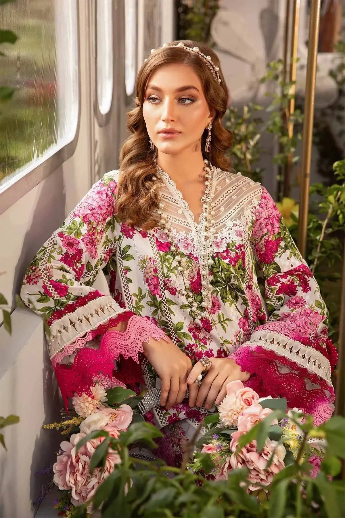 Maria B | M Prints Spring 24 | MPT-2102-A - Pakistani Designer Dress - by Maria B | Type: Luxury - 100% Original at Saira Sultan