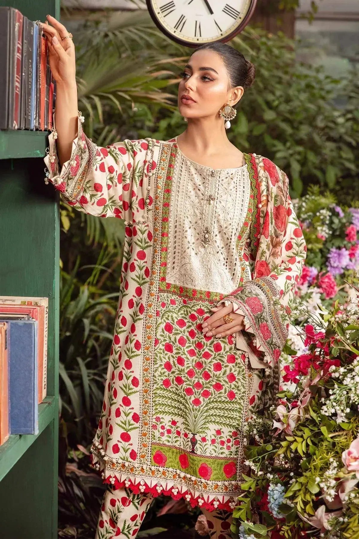 Maria B | M Prints Spring 24 | MPT-2114-A - Pakistani Designer Dress - by Maria B | Type: Luxury - 100% Original at Saira Sultan