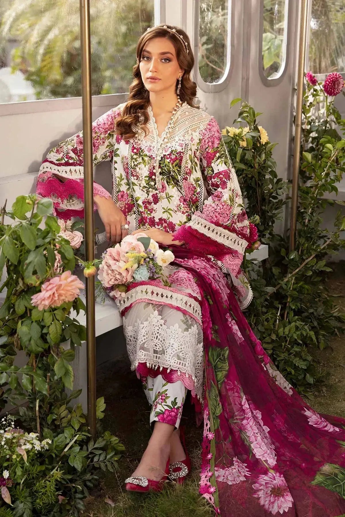 Maria B | M Prints Spring 24 | MPT-2102-A - Pakistani Designer Dress - by Maria B | Type: Luxury - 100% Original at Saira Sultan