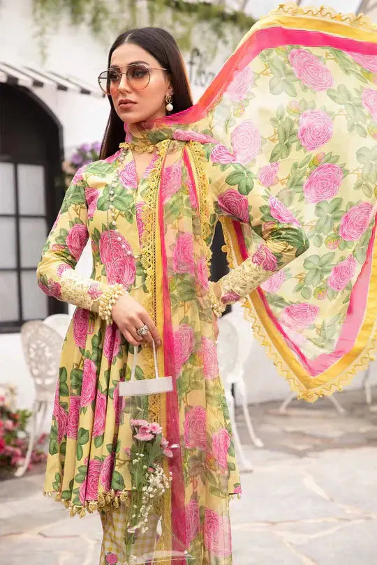 Maria B | M Prints Spring 24 | MPT-2103-A - Pakistani Designer Dress - by Maria B | Type: Luxury - 100% Original at Saira Sultan