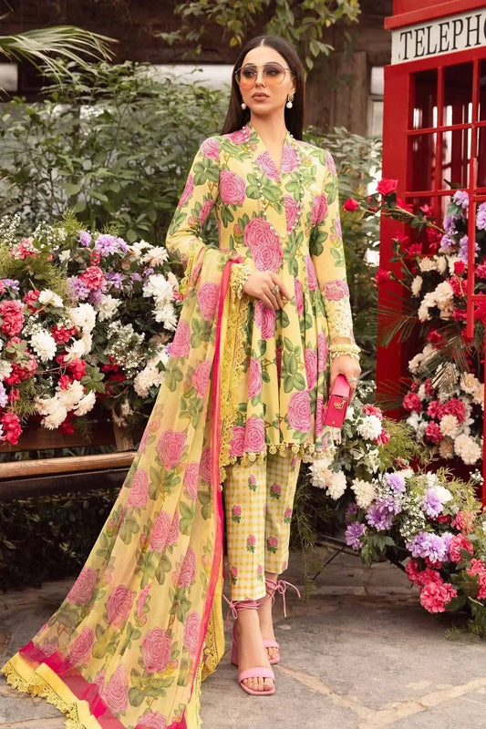 Maria B | M Prints Spring 24 | MPT-2103-A - Pakistani Designer Dress - by Maria B | Type: Luxury - 100% Original at Saira Sultan