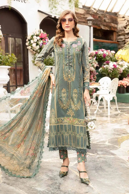 Maria B | M Prints Spring 24 | MPT-2104-B - Pakistani Designer Dress - by Maria B | Type: Luxury - 100% Original at Saira Sultan