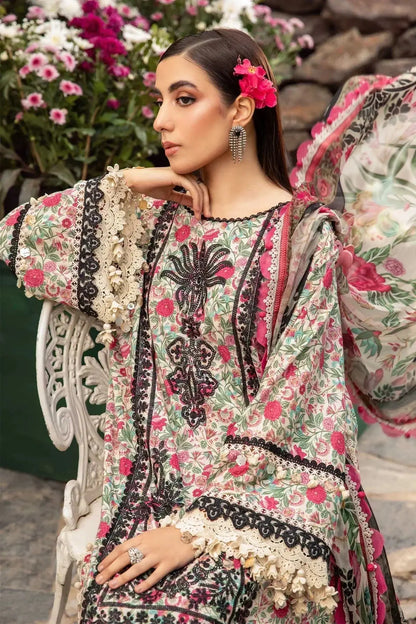 Maria B | M Prints Spring 24 | MPT-2113-A - Pakistani Designer Dress - by Maria B | Type: Luxury - 100% Original at Saira Sultan