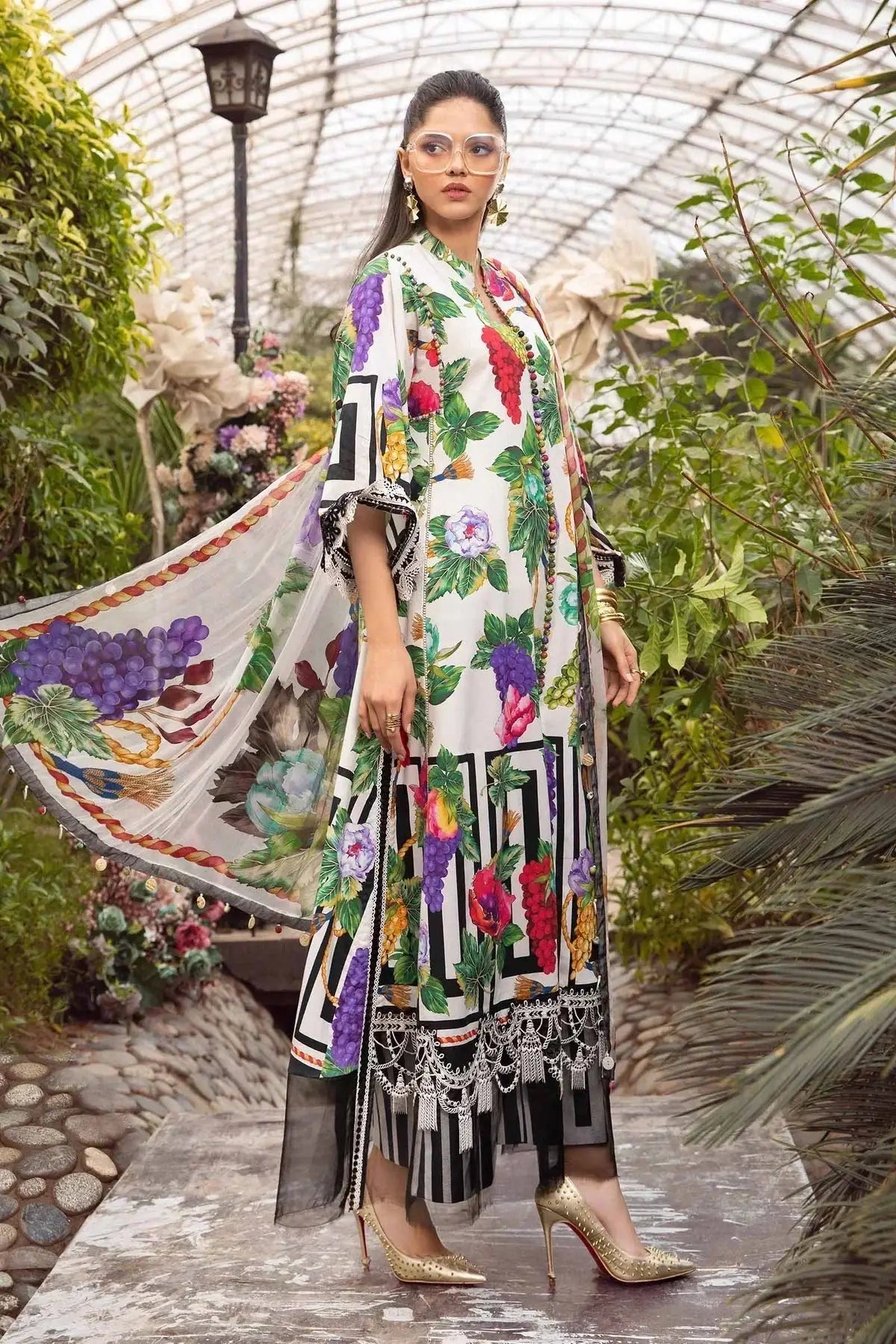 Maria B | M Prints Spring 24 | MPT-2108-A - Pakistani Designer Dress - by Maria B | Type: Luxury - 100% Original at Saira Sultan