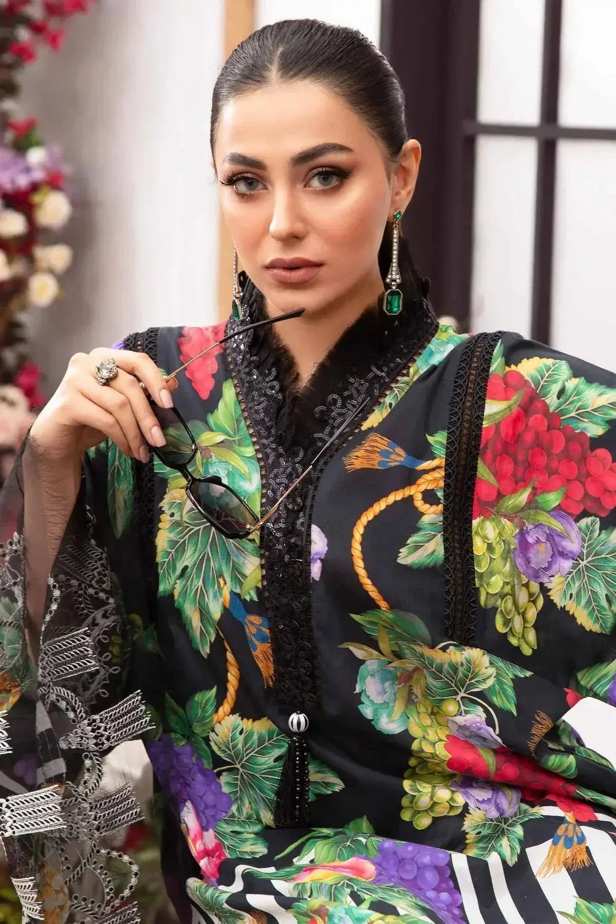 Maria B | M Prints Spring 24 | MPT-2108-B - Pakistani Designer Dress - by Maria B | Type: Luxury - 100% Original at Saira Sultan