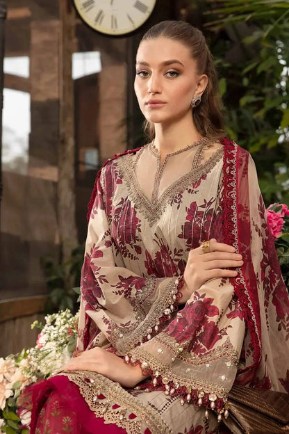 Maria B | M Prints Spring 24 | MPT-2110-A - Pakistani Designer Dress - by Maria B | Type: Luxury - 100% Original at Saira Sultan
