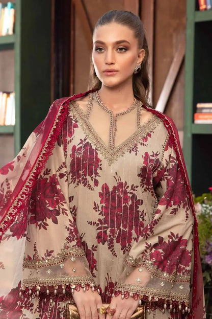 Maria B | M Prints Spring 24 | MPT-2110-A - Pakistani Designer Dress - by Maria B | Type: Luxury - 100% Original at Saira Sultan