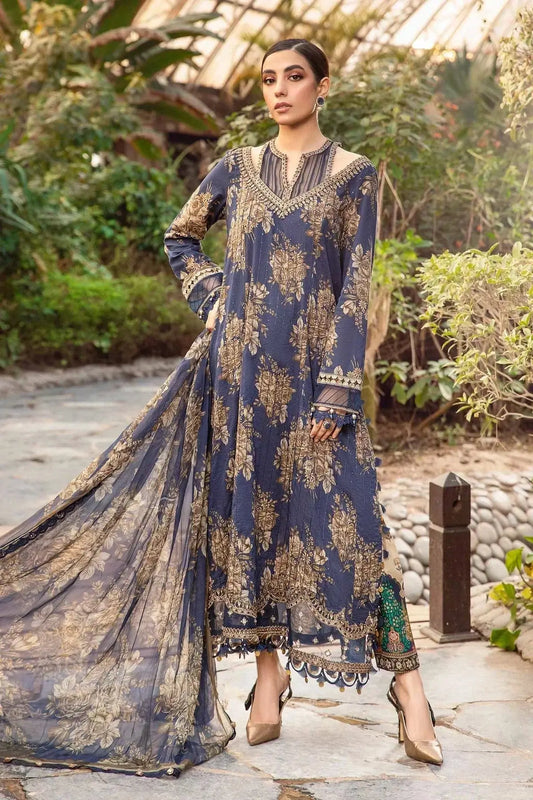 Maria B | M Prints Spring 24 | MPT-2110-B - Pakistani Designer Dress - by Maria B | Type: Luxury - 100% Original at Saira Sultan