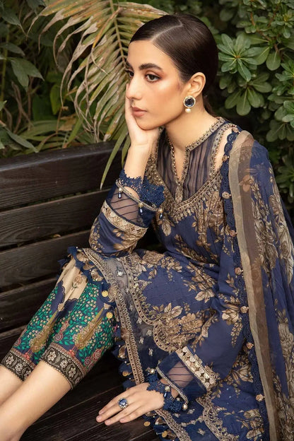 Maria B | M Prints Spring 24 | MPT-2110-B - Pakistani Designer Dress - by Maria B | Type: Luxury - 100% Original at Saira Sultan