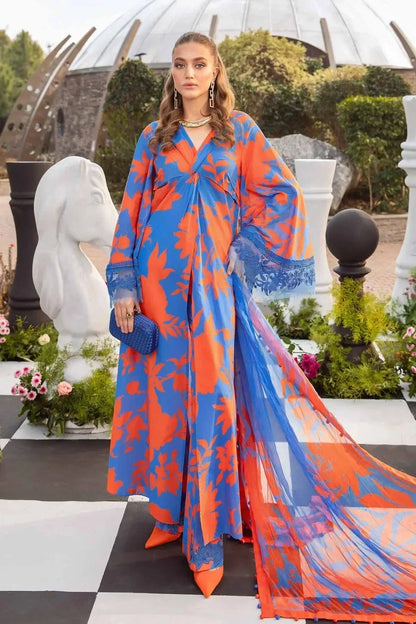 Maria B | M Prints Spring 24 | MPT-2111-B - Pakistani Designer Dress - by Maria B | Type: Luxury - 100% Original at Saira Sultan