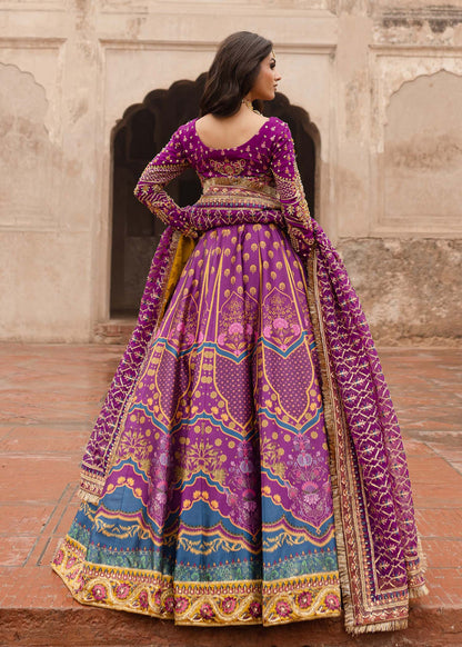 Maria Osama Khan | Khawabeedah Wedding Formals | Mehva S Purple Grip Silk
