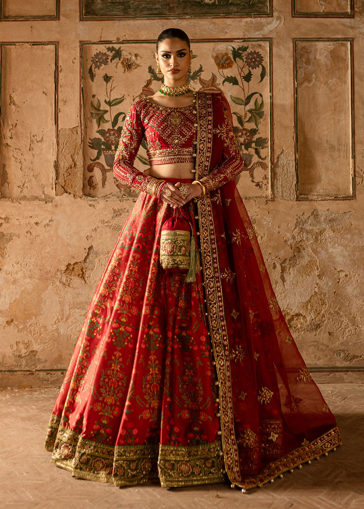 Maria Osama Khan | Khawabeedah Wedding Formals | Zareen XS Red Grip Silk