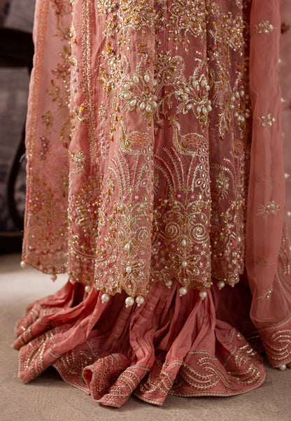 Maria Osama Khan | Mystara Wedding Festive | Alera Custom Size Salmon Pink Organza