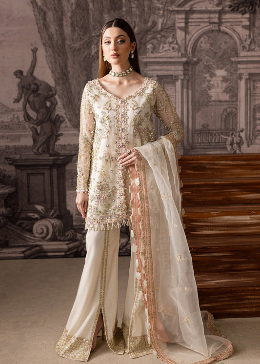 Maria Osama Khan | Mystara Wedding Festive | Zeest XS Ivory Organza