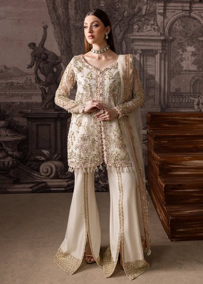 Maria Osama Khan | Mystara Wedding Festive | Zeest L Ivory Organza