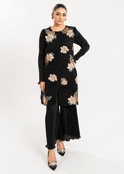 Maria Osama Khan | Claire Pleated Silk | Twilight - Pakistani Designer Dress - by Maria Osama Khan | Type: Formal - 100% Original at Saira Sultan