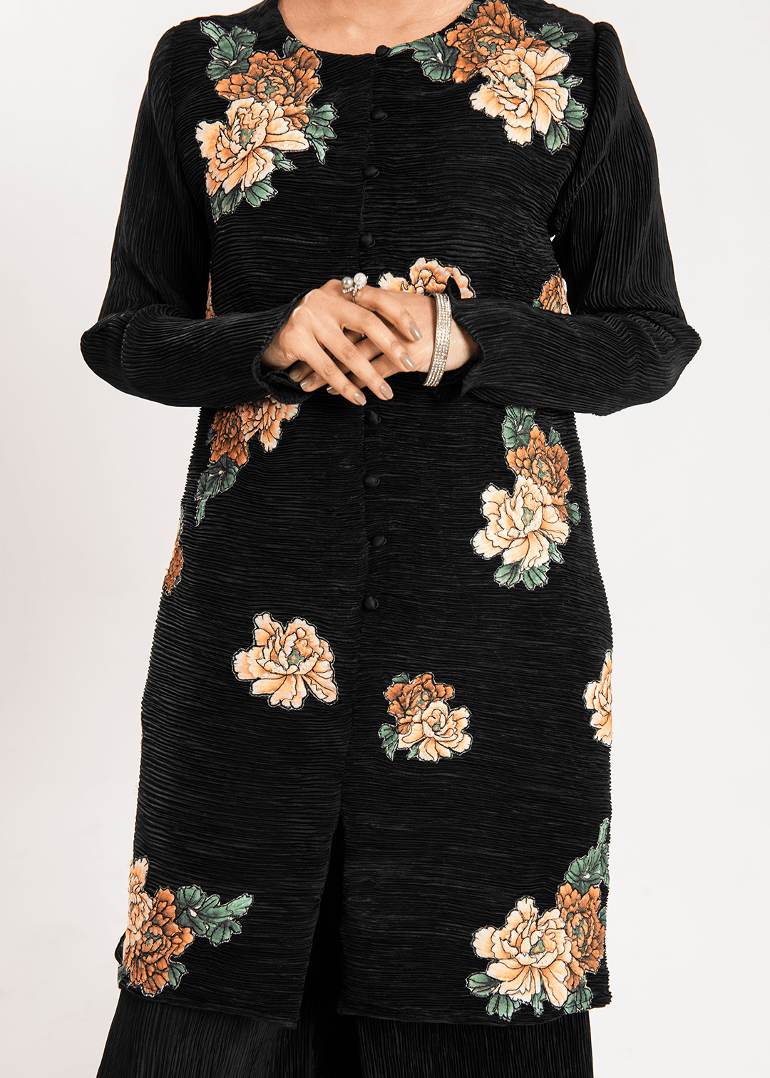 Maria Osama Khan | Claire Pleated Silk | Twilight - Pakistani Designer Dress - by Maria Osama Khan | Type: Formal - 100% Original at Saira Sultan