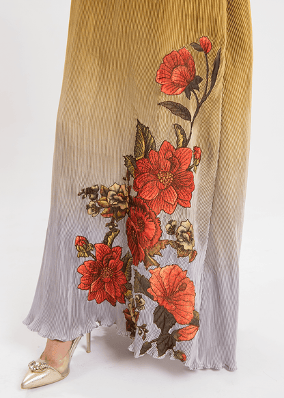 Maria Osama Khan | Claire Pleated Silk | Honeycomb - Pakistani Designer Dress - by Maria Osama Khan | Type: Formal - 100% Original at Saira Sultan