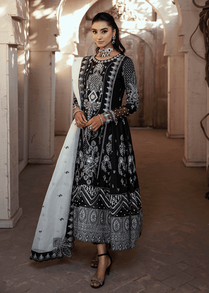 Maria Osama Khan | Rang e Noor Eid Edit | Neel Kamal-Black - Pakistani Designer Dress - by Maria Osama Khan | Type: Formal - 100% Original at Saira Sultan