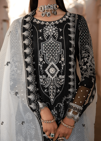 Maria Osama Khan | Rang e Noor Eid Edit | Neel Kamal-Black - Pakistani Designer Dress - by Maria Osama Khan | Type: Formal - 100% Original at Saira Sultan