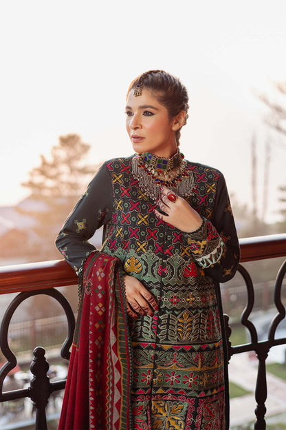 Maryam Hussain | Silk Edit | Forest S Army Green Khaddar