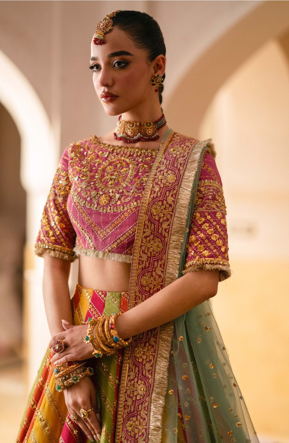 Maryum N Maria | Gul Posh Wedding Formals | SITARA BEGUM - MS40064 - Pakistani Designer Dress - by Maryum N Maria | Type: Ladies Clothes - 100% Original at Saira Sultan