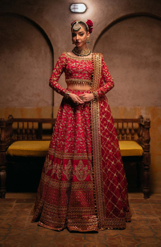 Maryum N Maria | Gul Posh Wedding Formals | ZAIB UN NISA - MS40065 - Pakistani Designer Dress - by Maryum N Maria | Type: Ladies Clothes - 100% Original at Saira Sultan