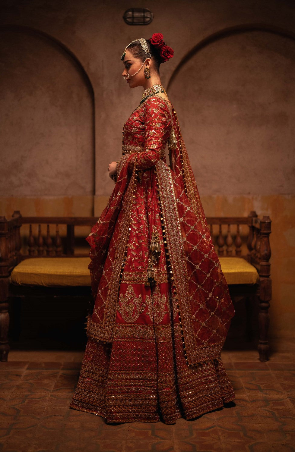 Maryum N Maria | Gul Posh Wedding Formals | ZAIB UN NISA - MS40065 - Pakistani Designer Dress - by Maryum N Maria | Type: Ladies Clothes - 100% Original at Saira Sultan