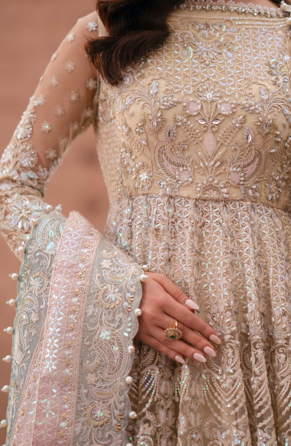 Maryum N Maria | Gul Posh Wedding Formals | ROSHANARA - MS40070 - Pakistani Designer Dress - by Maryum N Maria | Type: Ladies Clothes - 100% Original at Saira Sultan