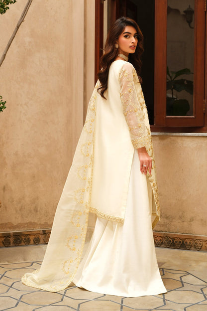 Maryum N Maria | Musk Formals | LENORE - FS40038 S Ivory Organza