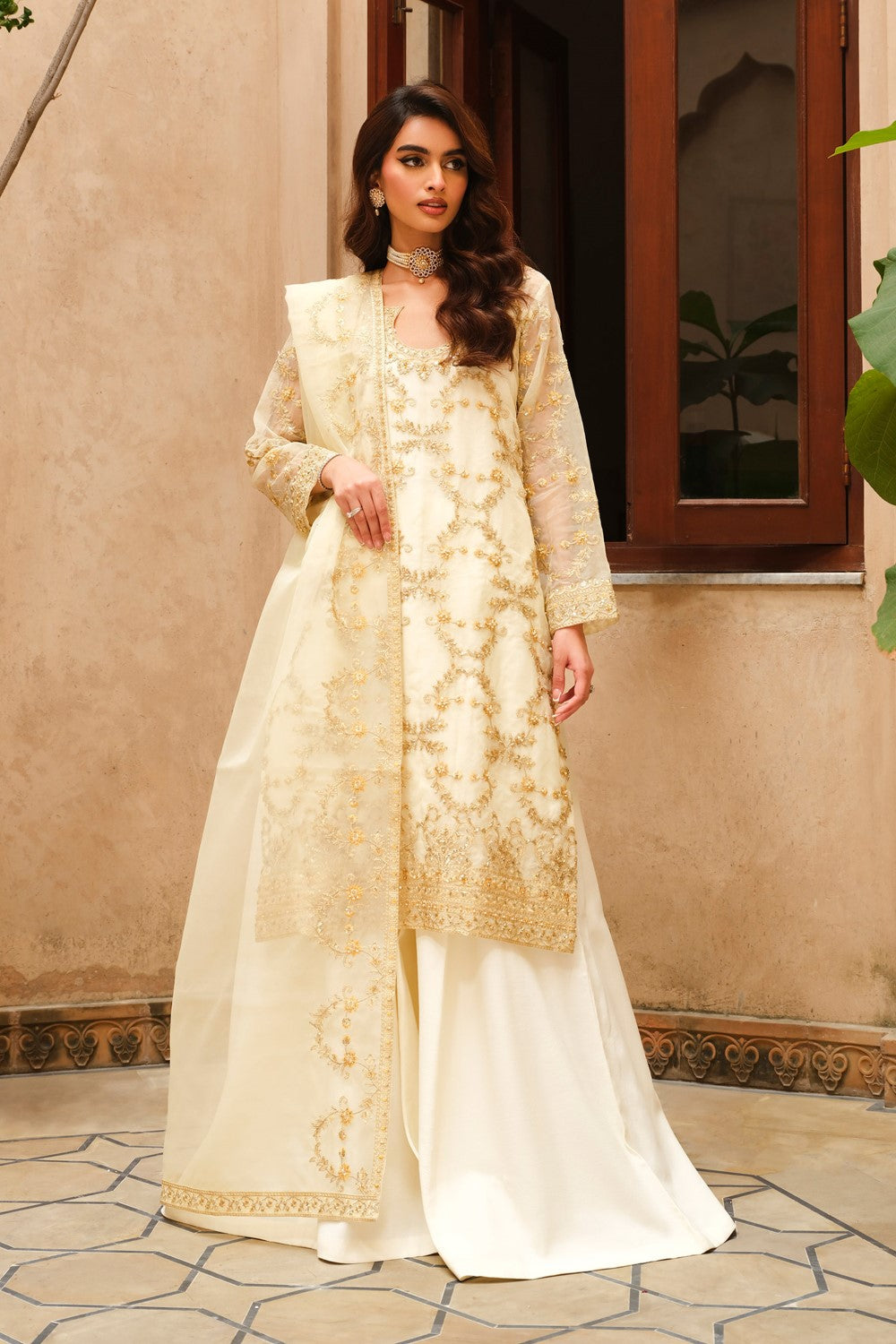 Maryum N Maria | Musk Formals | LENORE - FS40038 XS Ivory Organza