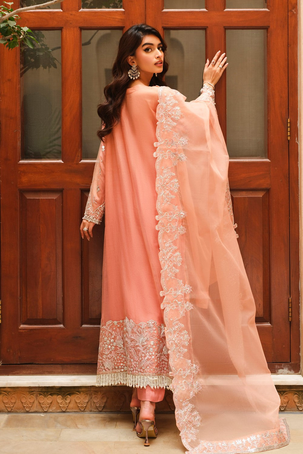 Maryum N Maria | Musk Formals | AUDACE - FS40034 S Organza Peach Pink