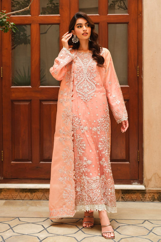 Maryum N Maria | Musk Formals | AUDACE - FS40034 XS Organza Peach Pink
