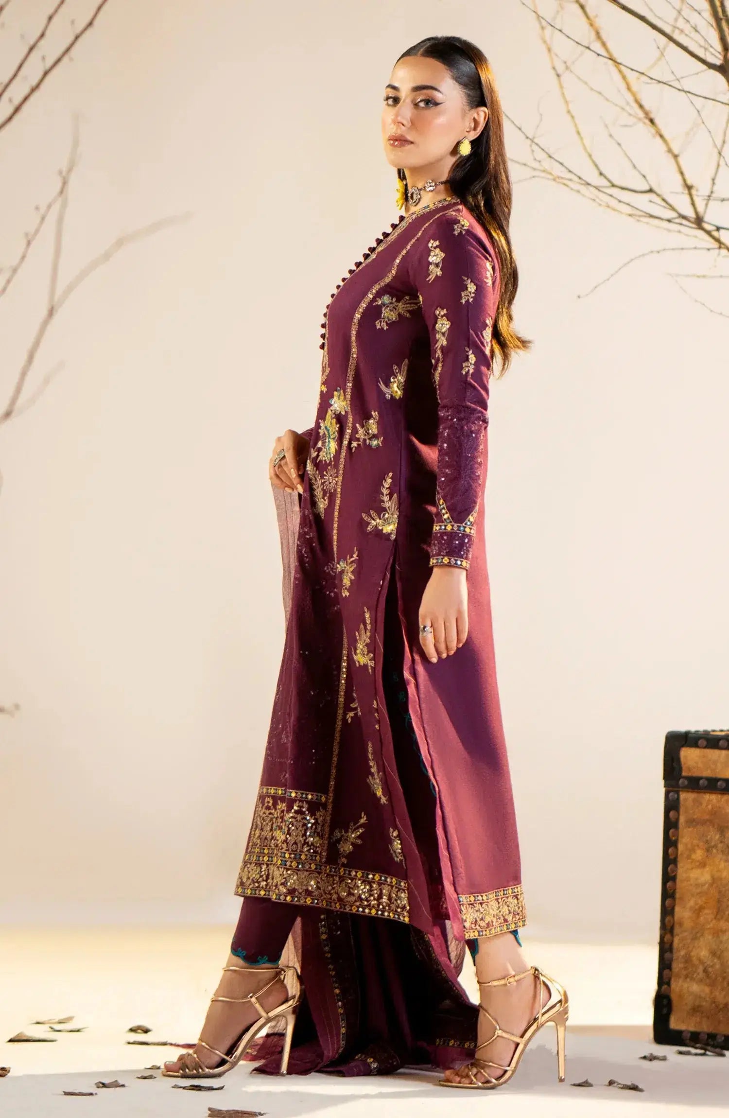 Maryum N Maria | Shehr Bano Winter 23 | JANEA MW23565 - Pakistani Designer Dress - by Maryum N Maria | Type: Luxury - 100% Original at Saira Sultan