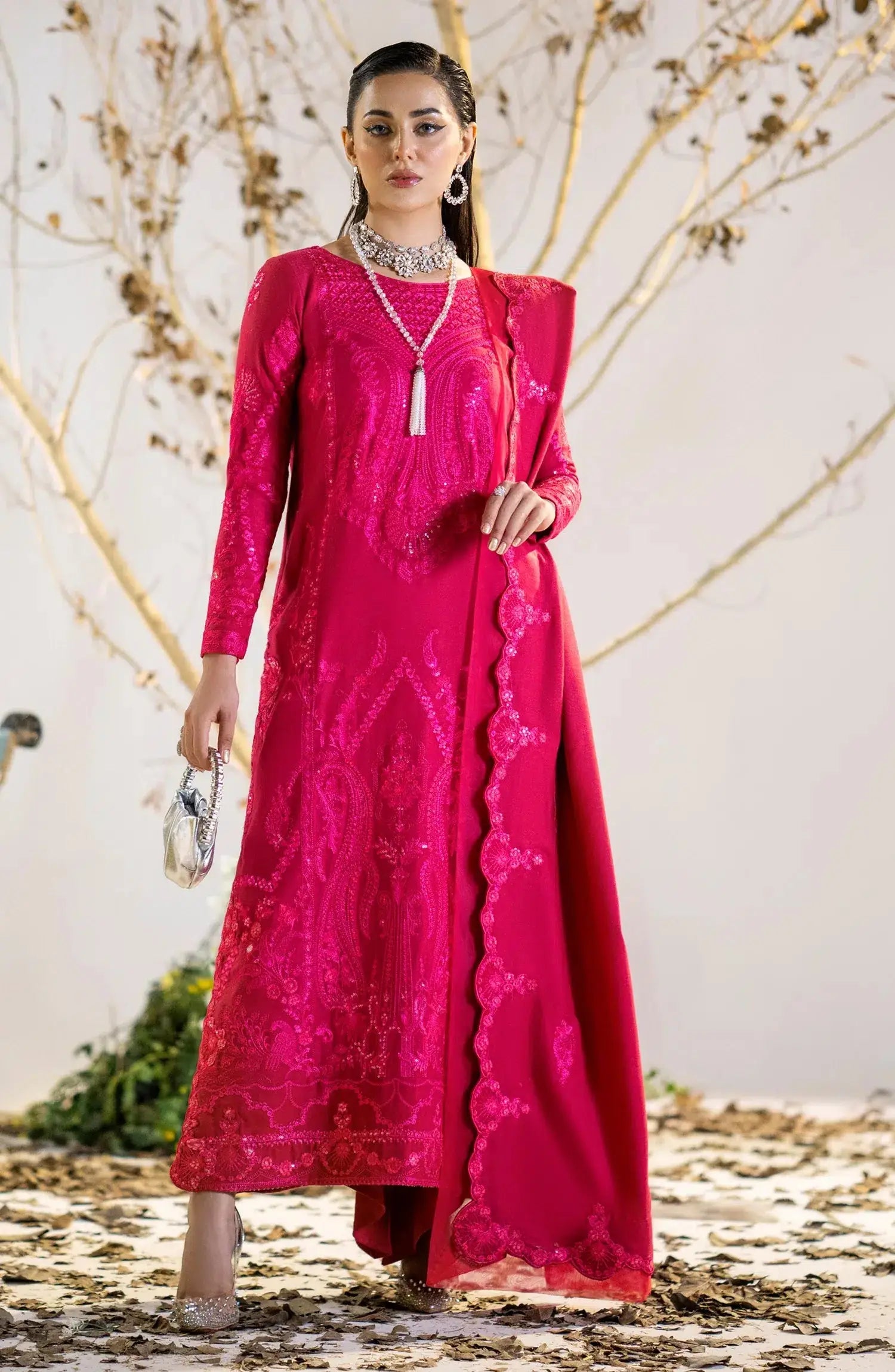 Maryum N Maria | Shehr Bano Winter 23 | HUSNA MW23554 - Pakistani Designer Dress - by Maryum N Maria | Type: Luxury - 100% Original at Saira Sultan