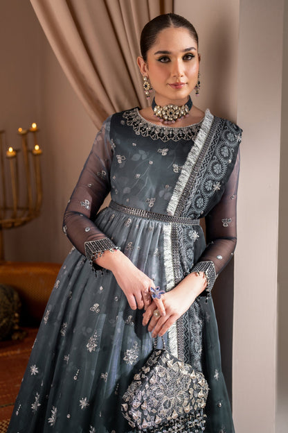 Alizeh | Jhalak Formals | AF-JHLK-08-MASTANI L Blue Gray Chiffon